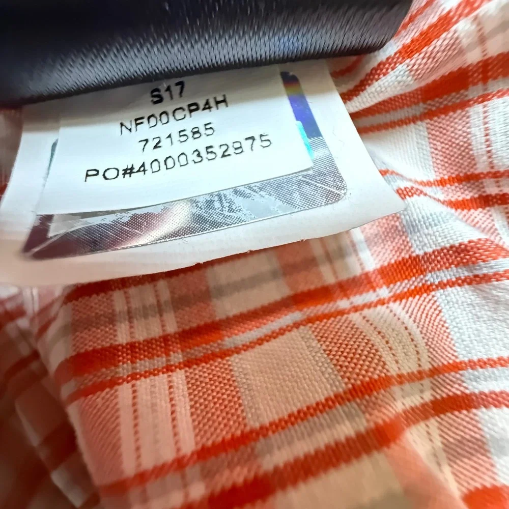 The North Face Mens Large Vented Plaid Button Up‎ Shirt Roll Tab Sleeve Hiking
